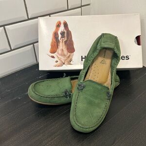 Hush Puppies Green Suede Loafers
